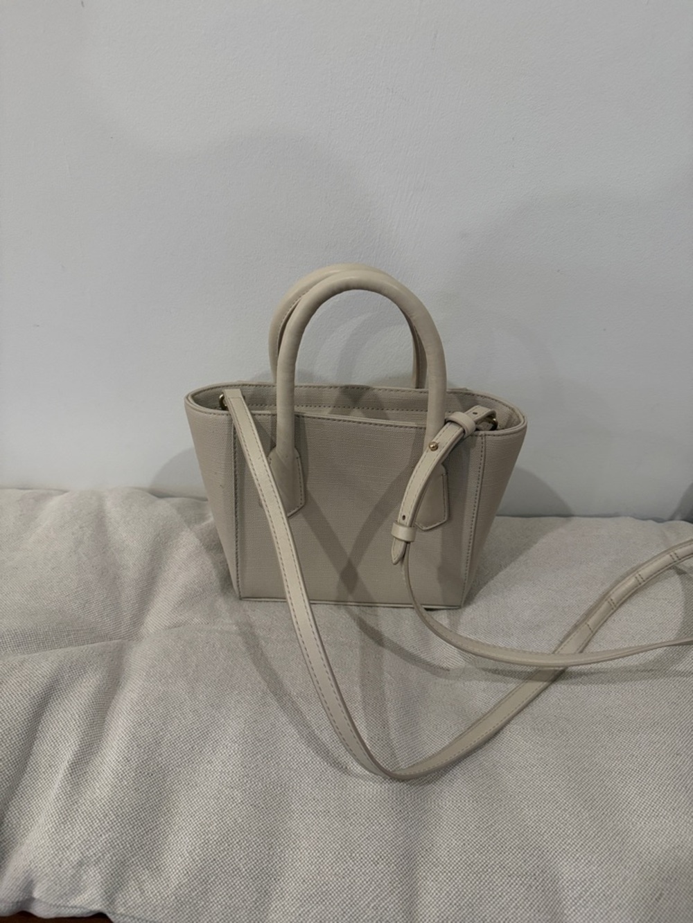 Dagne Dover Mini Tote in Light Beige